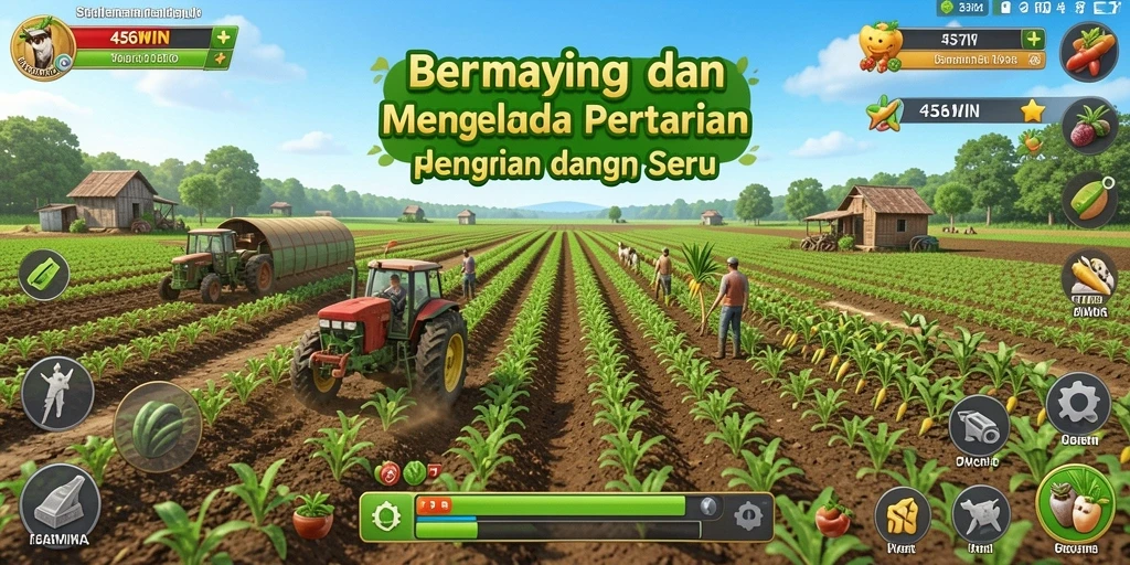 Tangkapan layar menunjukkan gameplay seru dalam mengelola pertanian di 456WIN.