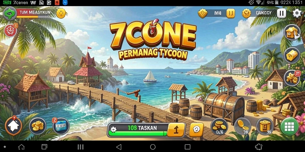 Tampilan gameplay 7CONE yang menarik dan dinamis.