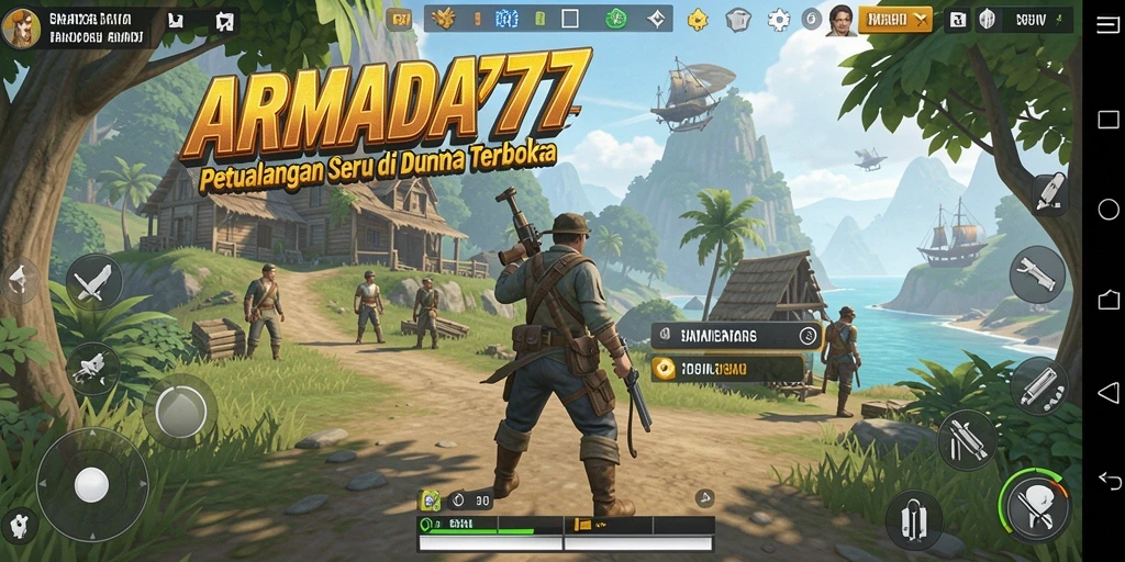 Tampilan gameplay luar biasa dalam game Open World ARMADA777.