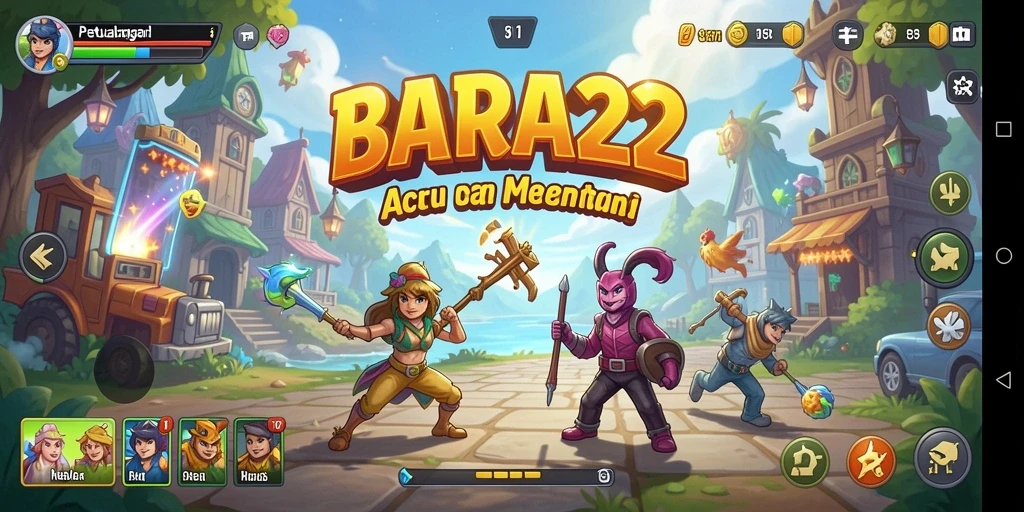 Tampilan dinamis dari gameplay BARA22 yang mengasyikkan.