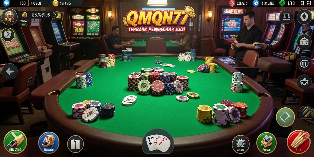 Tampilan menarik dari gameplay QiuQiu di EMON77.