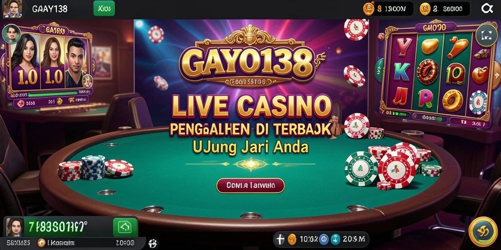 Tampilan gameplay Live Casino GAYO138 yang mengasyikkan dan interaktif.