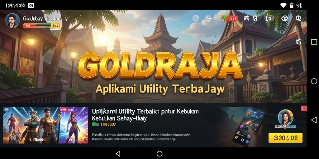 Tampilan utama GOLDRAJA dengan fitur-fitur Utility yang inovatif.