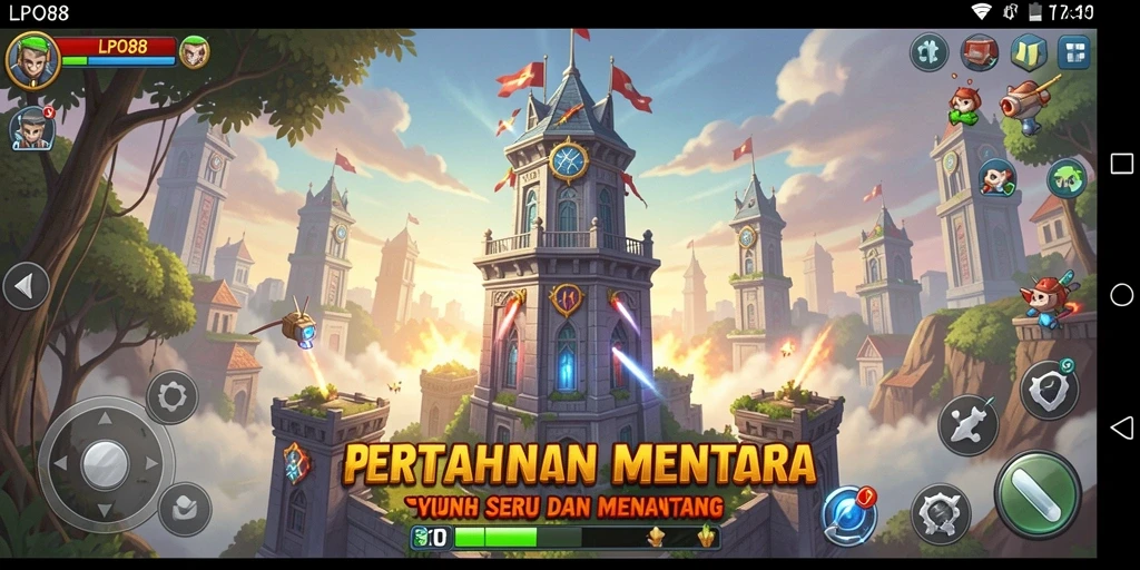 Tampilan gameplay LPO88 yang menawan dalam aksi Tower Defense.