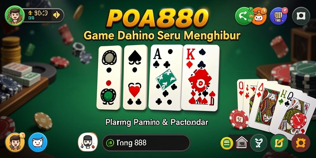 Tampilan gameplay seru dan interaktif dalam POA88, permainan domino yang menghibur.