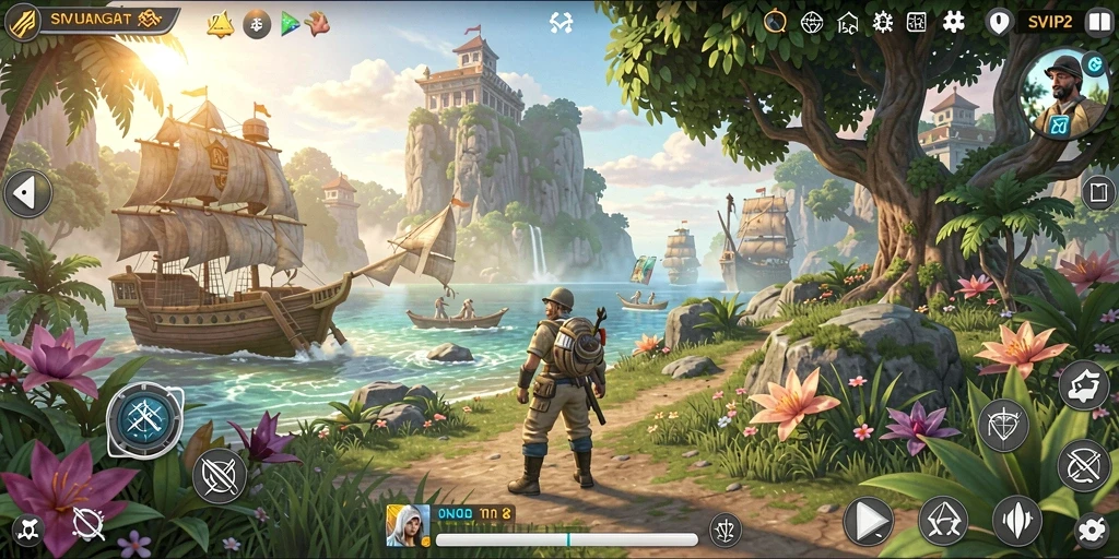 Tampilan gameplay dari <strong>SVIP2</strong> dalam dunia terbuka yang menakjubkan.
